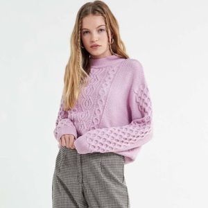 Lavender cotton knit sweater
